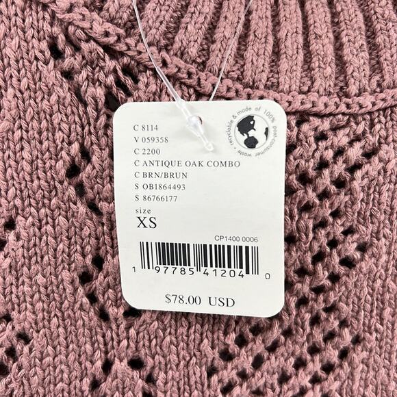 Free People Women's Eloise Pullover Sweater - Antique Oak Combo - XS - NWT - Picture 3 of 5